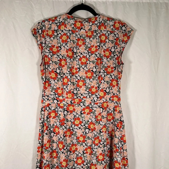 J Crew Mercantile Long Cardigan Womens XS Multicolor Floral Sleeveless - Picture 7 of 8